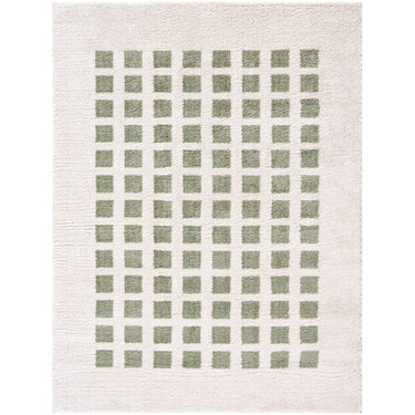 Fossay Washable Modern Shaggy Green Rug