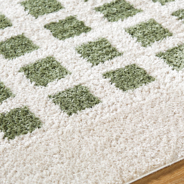 Fossay Washable Modern Shaggy Green Rug