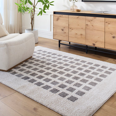 Fossay Washable Modern Shaggy Black Rug