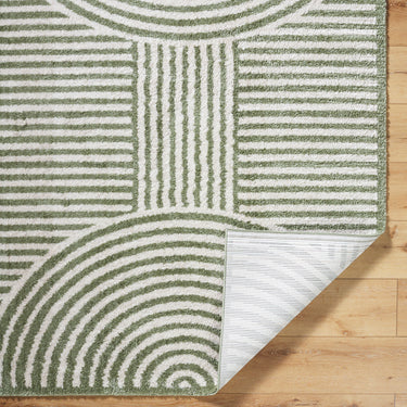 Fossay Washable Modern Shaggy Green Rug