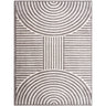 Fossay Washable Shaggy Modern Black, Ivory & Charcoal Rug - Design FSG2334 - Medium 120x170 cm (3'11'' x 5'7'')