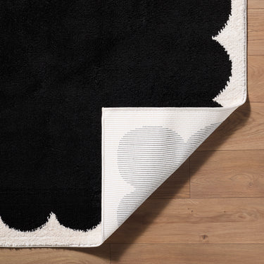 Fossay Washable Modern Shaggy Black Rug