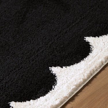 Fossay Washable Modern Shaggy Black Rug