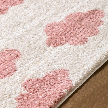 Fossay Washable Modern Shaggy Ivory Rug