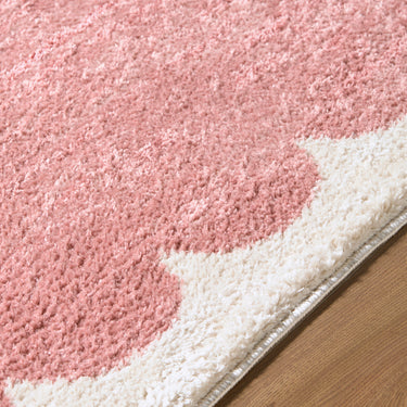 Fossay Washable Modern Shaggy Pink Rug