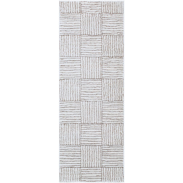 Architect II Galey Alix Modern Graphic High Pile Runner Brown & Ivory Rug - Runner 80x220 cm (2'7'' x 7'3'')