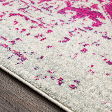 Harput Vintage Traditional Boho Oriental Red, Burgundy & Medium Grey Rug