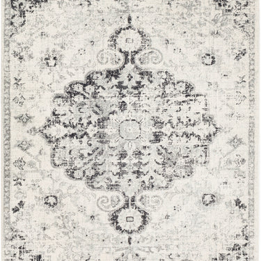Harput Vintage Traditional Boho Oriental Black, Light Beige & Medium Grey Rug - Medium 120x170 cm (3'11'' x 5'7'')