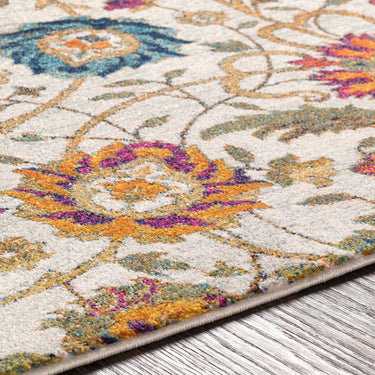 Harput Vintage Traditional Boho Skandi Oriental Yellow, Mustard & Teal Rug