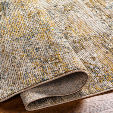 Naila Abstract Modern Beige & Beige Yellow Blue Rug
