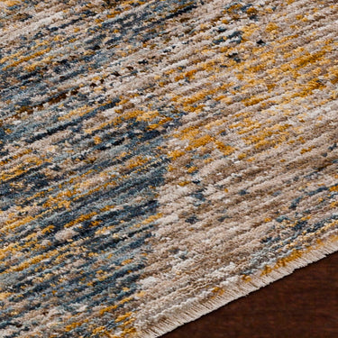 Naila Modern Graphic Abstract Beige & Beige Blue Yellow Rug