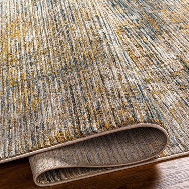 Naila Abstract Modern Beige & Beige Blue Yellow Rug