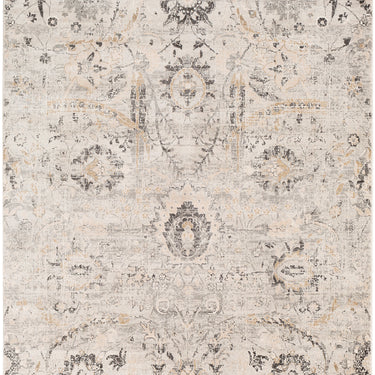 Indigo Vintage Traditional Floral Boho Black Rug