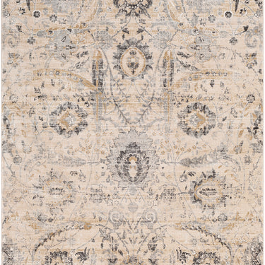 Indigo Vintage Traditional Floral Boho Beige Rug