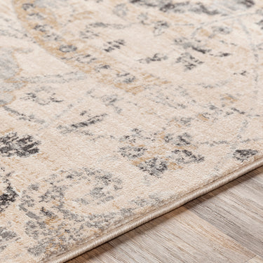 Indigo Vintage Traditional Floral Boho Beige Rug