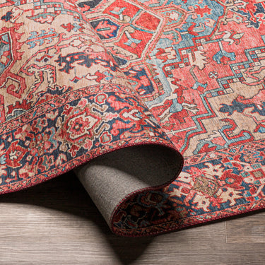 Iris Traditional Runner Vintage Oriental Red, Ink Blue & Beige Rug