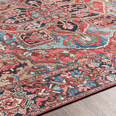 Iris Traditional Traditional Boho Runner Red