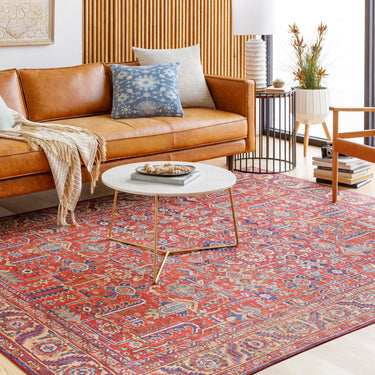 Iris Traditional Traditional Boho Orange Rug