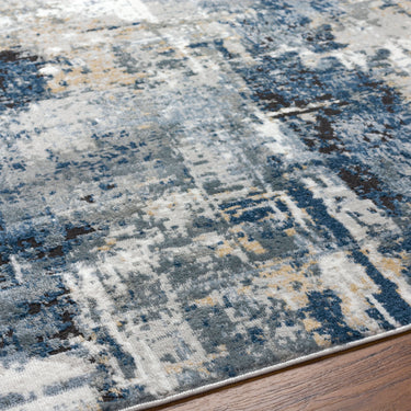 Jolie Abstract Moderne Marble Blue Rug