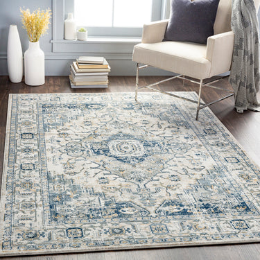 Jolie Vintage Traditional Boho Blue Rug