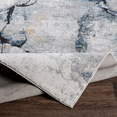 Jolie Abstract Moderne Marble Blue Rug