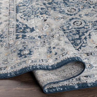 Jolie TraditionalRug Vintage Oriental Blue, Burgundy & Rose