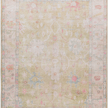 Kemer Vintage Washable Green Rug