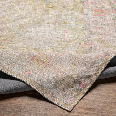 Kemer Vintage Washable Green Rug