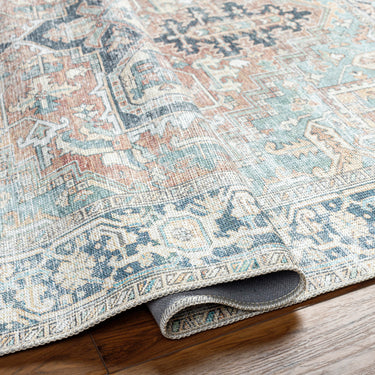 Kemer Vintage Washable  Runner Green