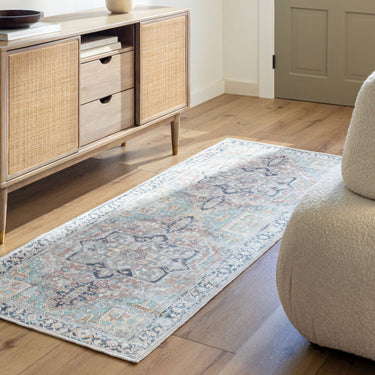 Kemer Vintage Washable  Runner Green