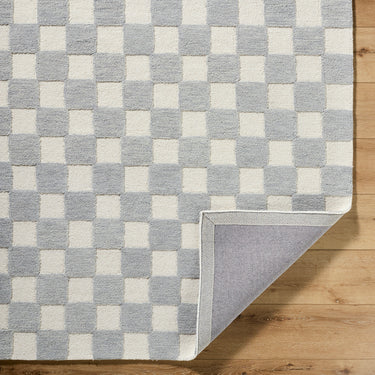 Klopp Modern Wool Checkered Grey Rug