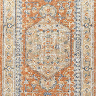 Lillian Vintage Traditional Washable Orange Rug