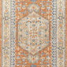 Lillian Traditional Washable Vintage Oriental Orange, Ivory & Blue Rug - X-Small Plus 66x115 cm (2'2'' x 3'9'')
