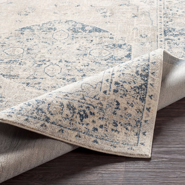 Lillian Traditional Washable Vintage Oriental Neutral, Gray & Oatmeal Rug