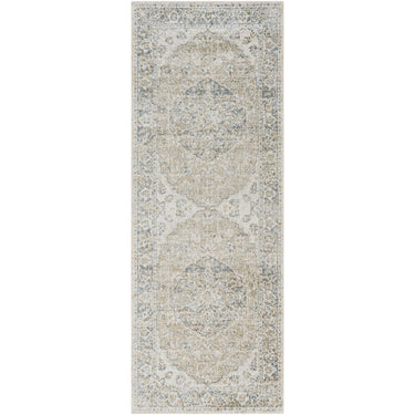 Lillian Vintage Traditional Washable Green Rug
