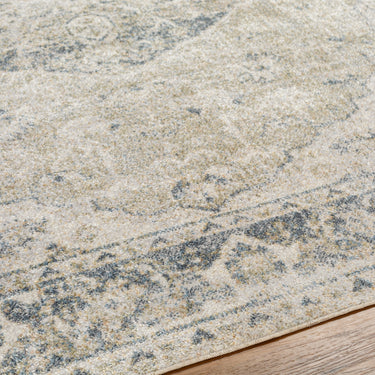 Lillian Vintage Traditional Washable Green Rug