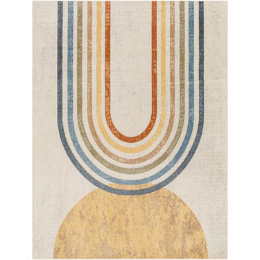 Lillian Modern Washable Beige Rug