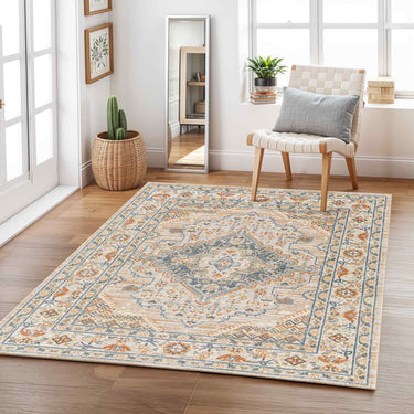 Lillian Traditional Washable Runner Vintage Oriental Brown, Oatmeal & Gray Rug