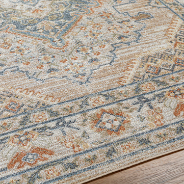Lillian Vintage Traditional Washable Runner Brown
