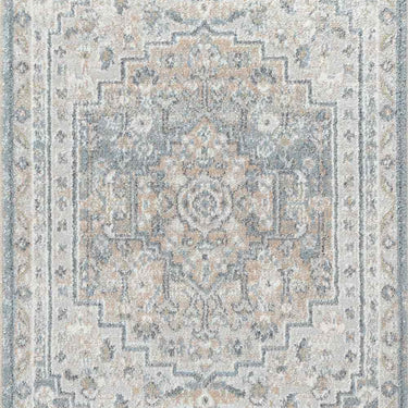 Lillian Vintage Traditional Washable Blue Rug