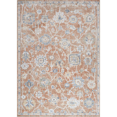 Lillian Vintage Traditional Washable Orange Rug
