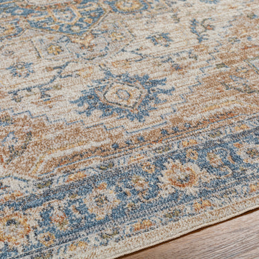 Lillian Vintage Traditional Washable Beige Rug