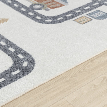 Lillian Kids Washable Beige Rug