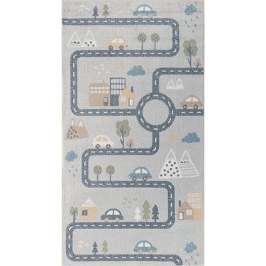 Lillian Kids Washable Grey Rug
