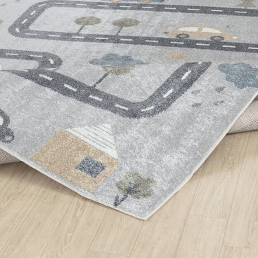 Lillian Kids Washable Grey Rug