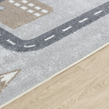 Lillian Kids Washable Grey Rug