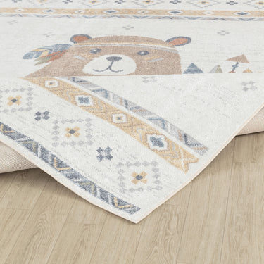 Lillian Kids Washable Beige Rug