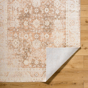 Lillian Vintage Traditional Washable Brown Rug