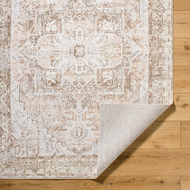 Lillian Vintage Traditional Washable Brown Rug