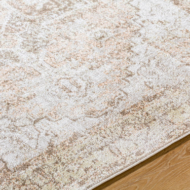 Lillian Vintage Traditional Washable Brown Rug